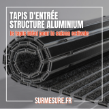 SM - Tapis d'entrée structure aluminium, le tapis idéal pour la saison estivale